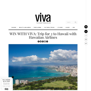 Win a Trip for 2 to Hawaii with Hawaiian Airlines