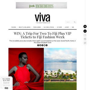Win A Trip For Two To Fiji Plus VIP Tickets to Fiji Fashion Week