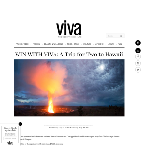 Win A Trip for Two to Hawaii