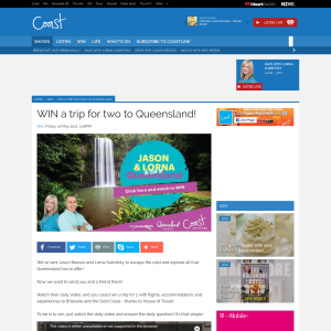 Win a trip for two to Queensland