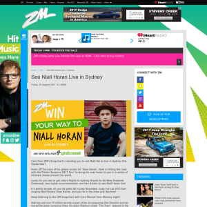 Win a Trip for Two to Sydney to see Niall Horan