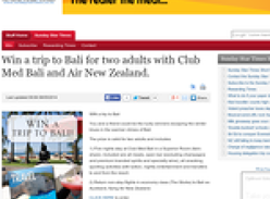 Win a trip to Bali for two adults with Club Med Bali and Air New Zealand