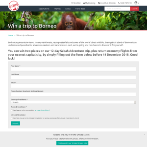 Win a trip to Borneo