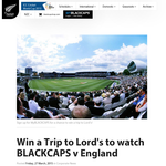 Win a Trip to Lord's to watch Blackcaps vs England - New Zealand Cricket