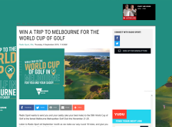 Win a Trip to Melbourne for the World Cup of Golf