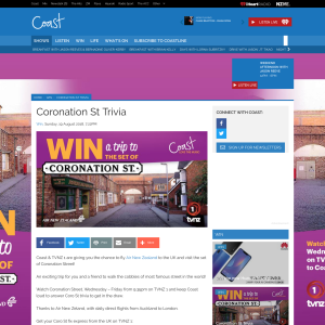 Win a trip to the set of Coronation Street