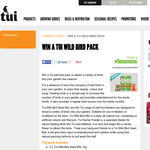 Win a Tui Wild Bird Pack