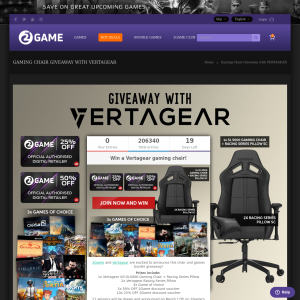 Win a Vertagear VG-SL5000 Gaming Chair or 1 of 20 Minor Prizes