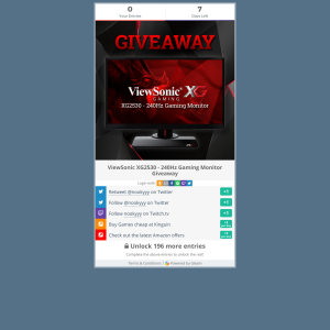 Win a Viewsonic 240Hz Gaming Monitor - Nookyyy