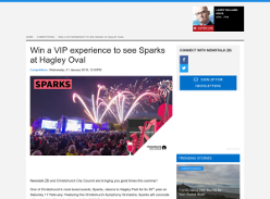 Win a VIP experience to see Sparks at Hagley Oval
