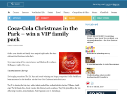 Win a VIP family pack to Coca-Cola Christmas in the Park