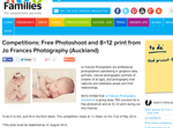 Win a voucher for a free photoshoot and an 8?10 print from Jo Frances Photography (Auckland)