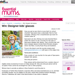 Win a voucher for two pairs of Specsavers designer kids' glasses.