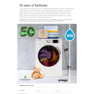 Win a washing machine from their new Identico range