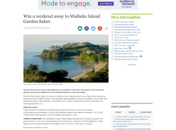 Win a weekend away to Waiheke Island Garden Safari