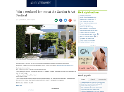 Win a weekend for two at the Garden & Art Festival