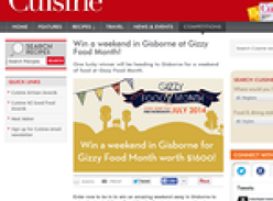 Win a weekend in Gisborne at Gizzy Food Month!