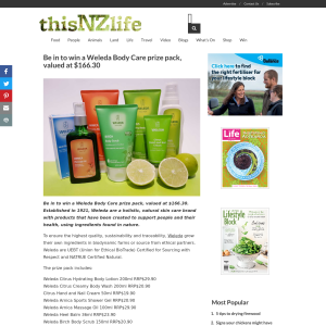 Win a Weleda Body Care Prize Pack