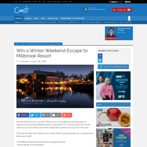 Win a Winter Weekend Escape to Millbrook Resort
