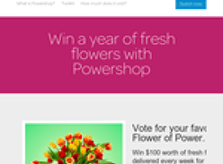 Win a year of fresh flowers with Powershop