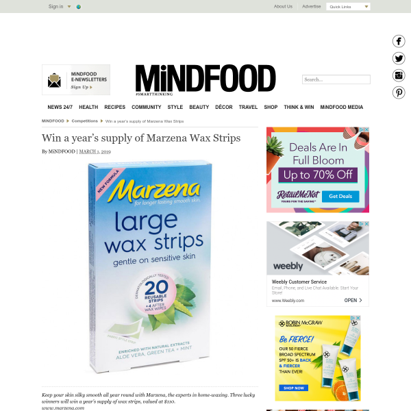 Win a year’s supply of Marzena Wax Strips