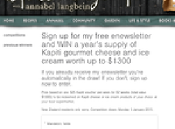 Win a year's supply of Kapiti gourmet cheese and ice cream worth up to $1300