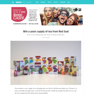Win a years supply of tea from Red Seal