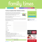 Win a Yummy Complete Kids? Nutrition shakes 