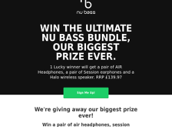 Win AIR Headphones, Session Earphones and a Halo Wireless Speaker