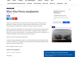 Win Alex Perry sunglasses