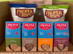 Win all 4 Crackers and 2 bags of Proper Crisps