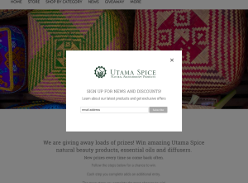 Win amazing Utama Spice natural beauty products, essential oils and diffusers