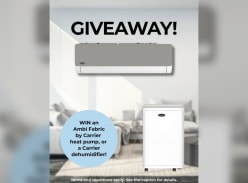 Win an Ambi Fabric by Carrier Heat Pump or Dehumidifier - Carrier Toshiba NZ Heatpumps