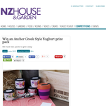 Win an Anchor Greek Style Yoghurt prize pack