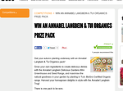 Win an Annabel Langbein & Tui Organics pack