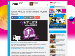 Win an ANNUAL Membership to Anytime Fitness!
