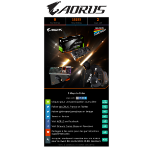 Win an AORUS GeForce GTX 1060 6GB or 1 of 2 AORUS Bundles