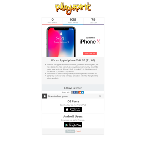 Win an Apple Iphone X 64 GB