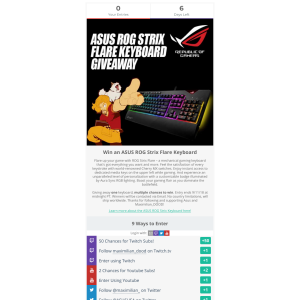 Win an ASUS ROG Strix Flare Keyboard