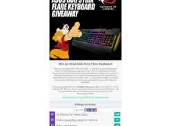 Win an ASUS ROG Strix Flare Keyboard