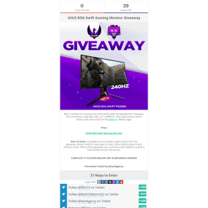 Win an ASUS ROG Swift Gaming Monitor