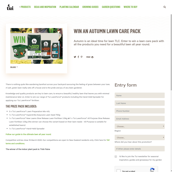 Win an Autumn Lawn Care Pack