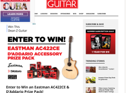 Win an Eastman AC422CE Acoustic-Electric Guitar & D'Addario Accessory Pack