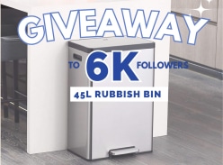 Win an EKO 45L Stainless Steel Rubbish Bin