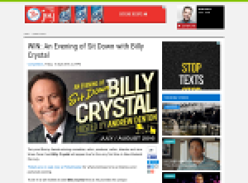 Win An Evening of Sit Down with Billy Crystal