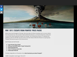 Win an exclusive 'escape from Pompeii' Prize Pack