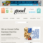 Win an Honest Coffee Espresso Machine worth $450!