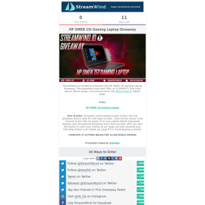 Win an HP OMEN 15t Gaming Laptop