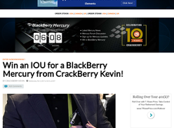 Win an IOU for a BlackBerry Mercury 