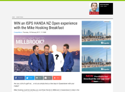 Win an ISPS HANDA NZ Open experience with the Mike Hosking Breakfast